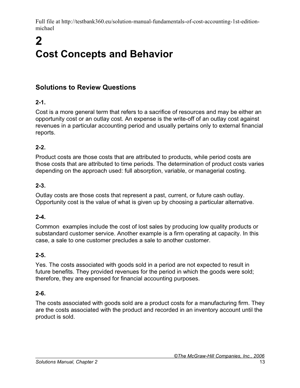 Cost Concepts and Behavior s2