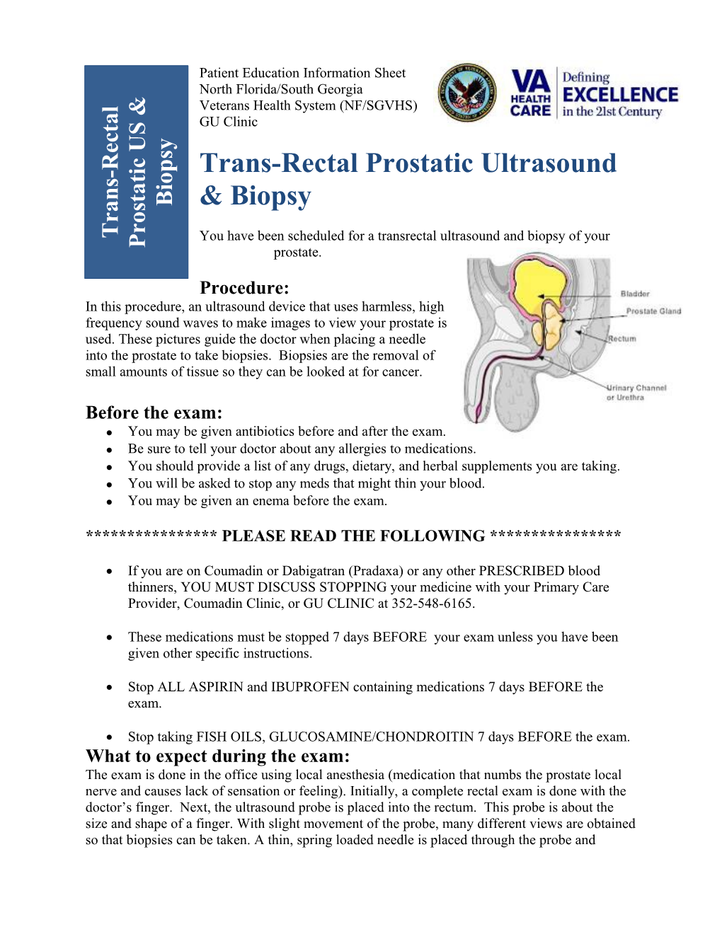 Trans-Rectal Prostatic US & Biopsy