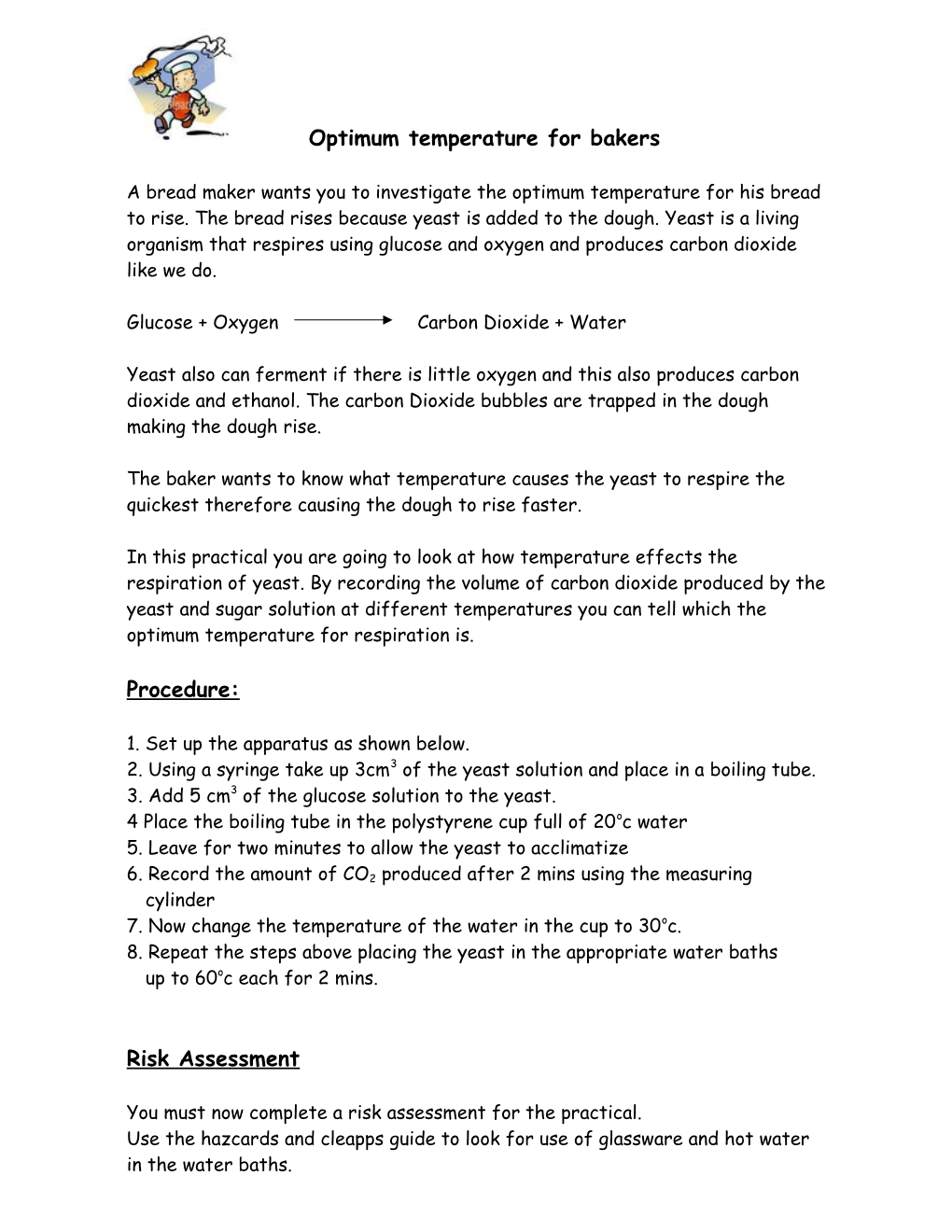 Optimum Temperature for Bakers