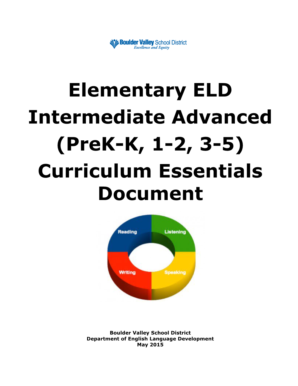 Elementary ELD Beginner Intermediate (Prek-K, 1-2, 3-5)