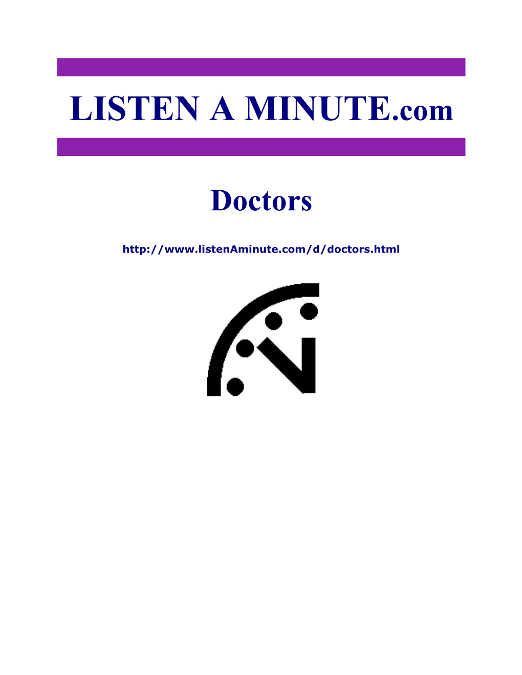 Listen a Minute.Com - ESL Listening - Doctors