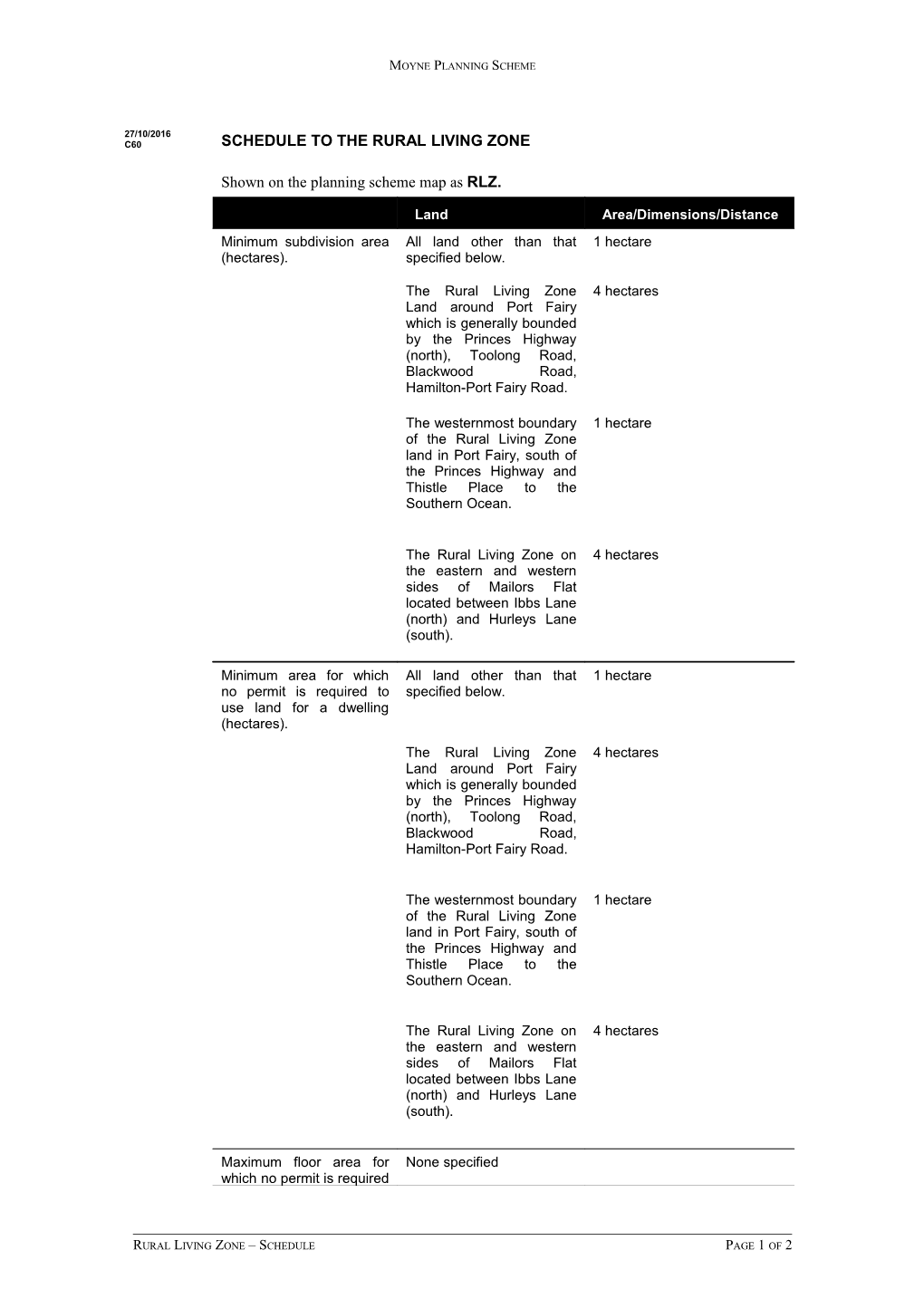 Moyneplanning Scheme