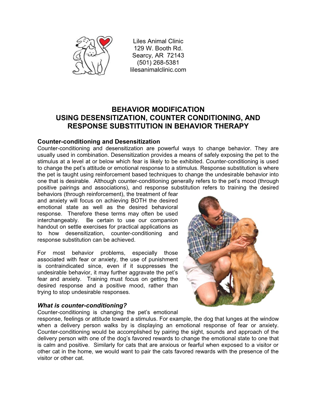 Using Desensitization, Counter Conditioning, and Response Substitution in Behavior Therapy