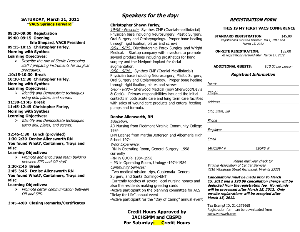 Registered Central Service Technician Course