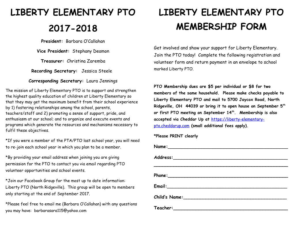 Liberty Elementary Pto