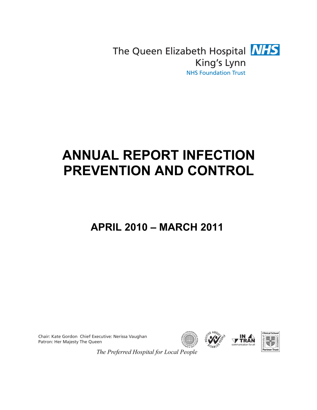 Annual Report Infection Prevention and Control
