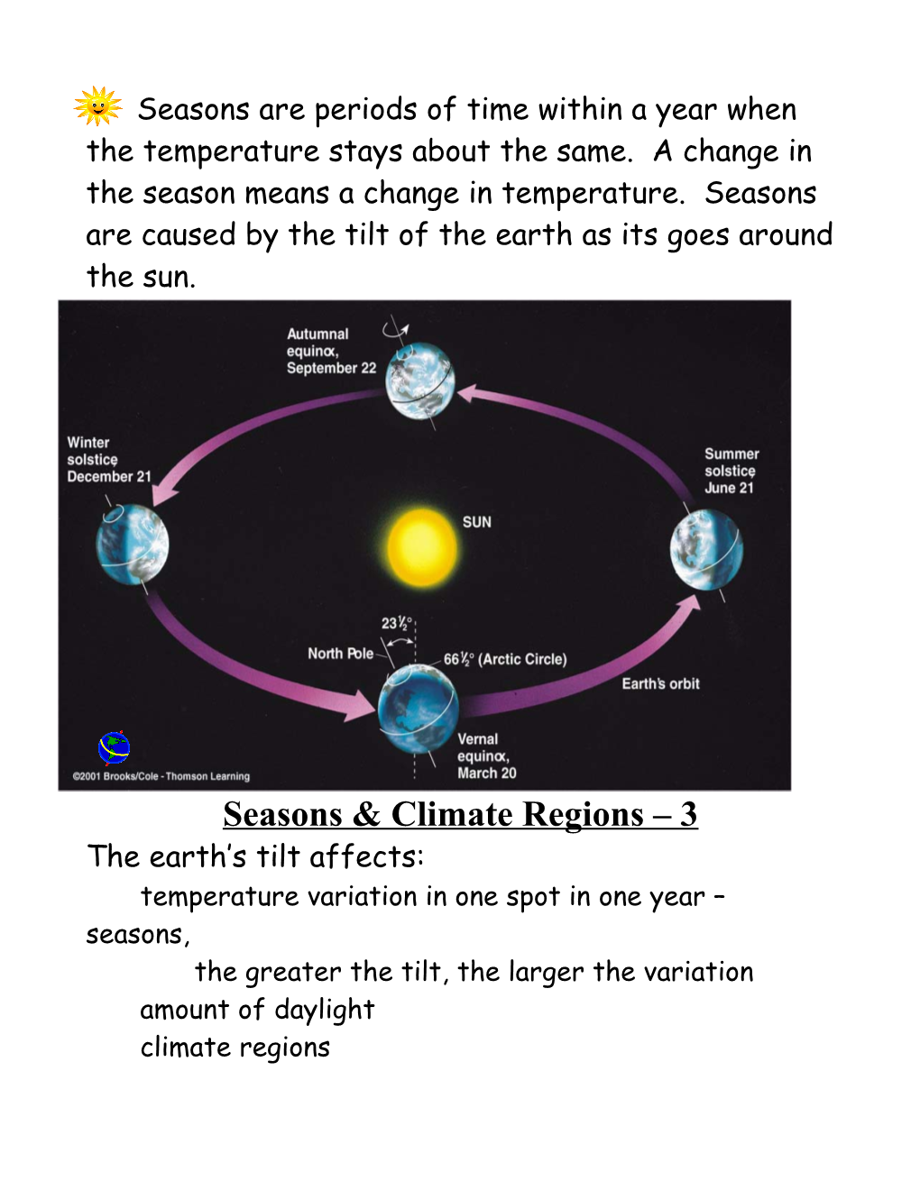 Seasons & Climate Regions