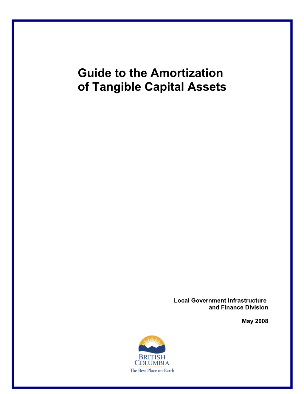 Amortizaion Of Tangible Capital Assets