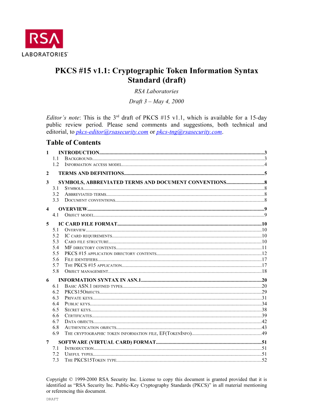 PKCS #15 V1.1: Cryptographic Token Information Syntax Standard