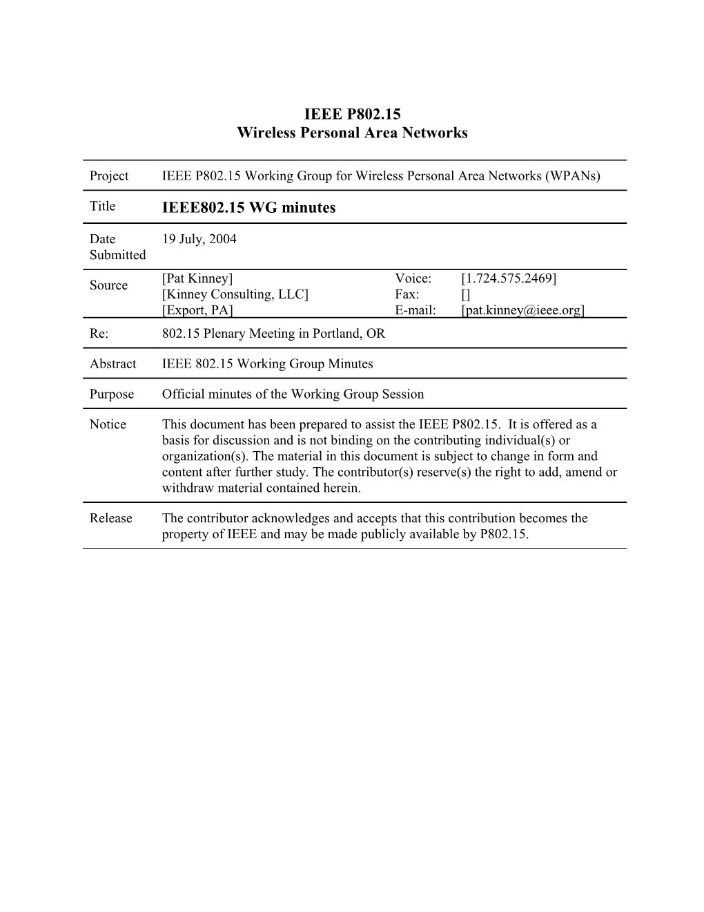 Wireless Personal Area Networks s8