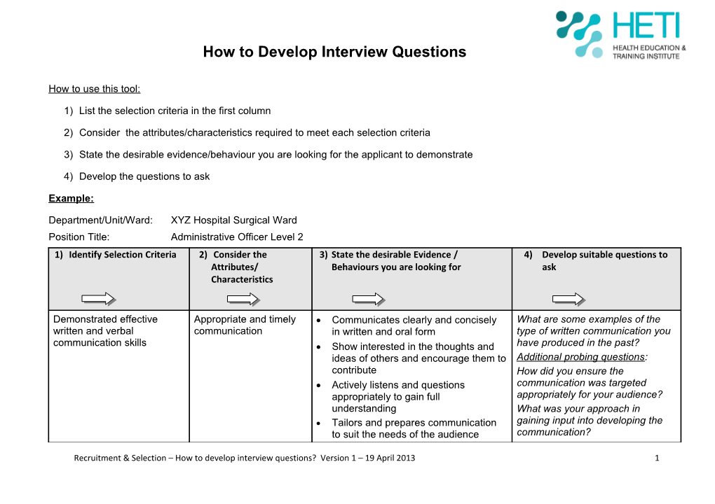 How to Develop Interview Questions?