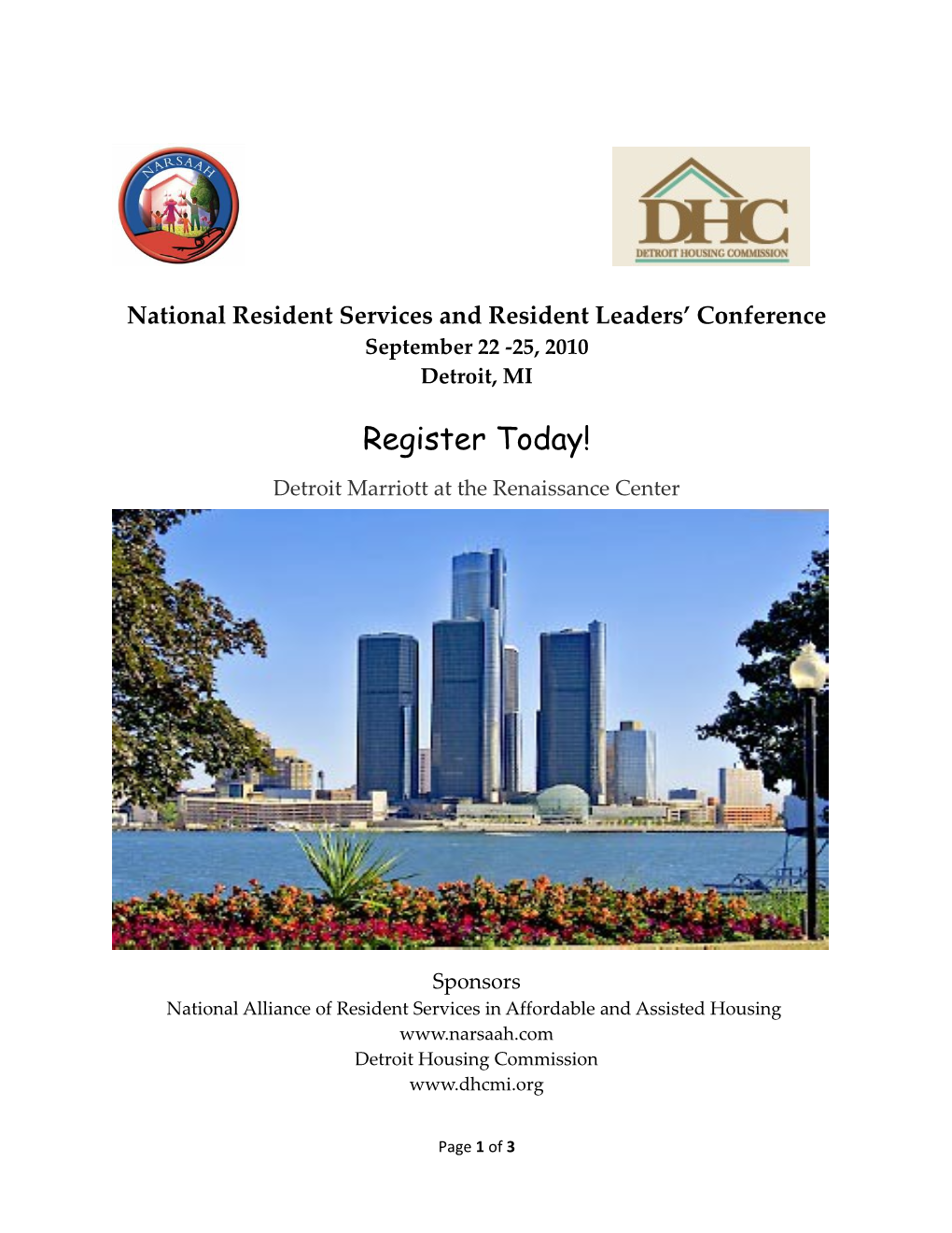 National Resident Services and Resident Leaders Conference