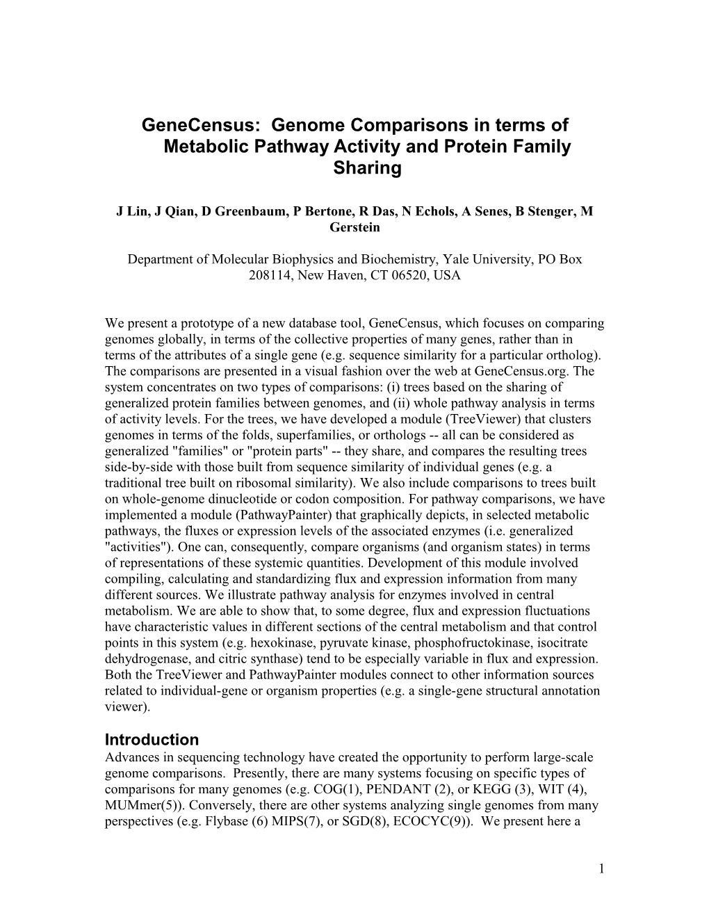 Genecensus: a Dynamical Online Viewer for Comparative Genomics