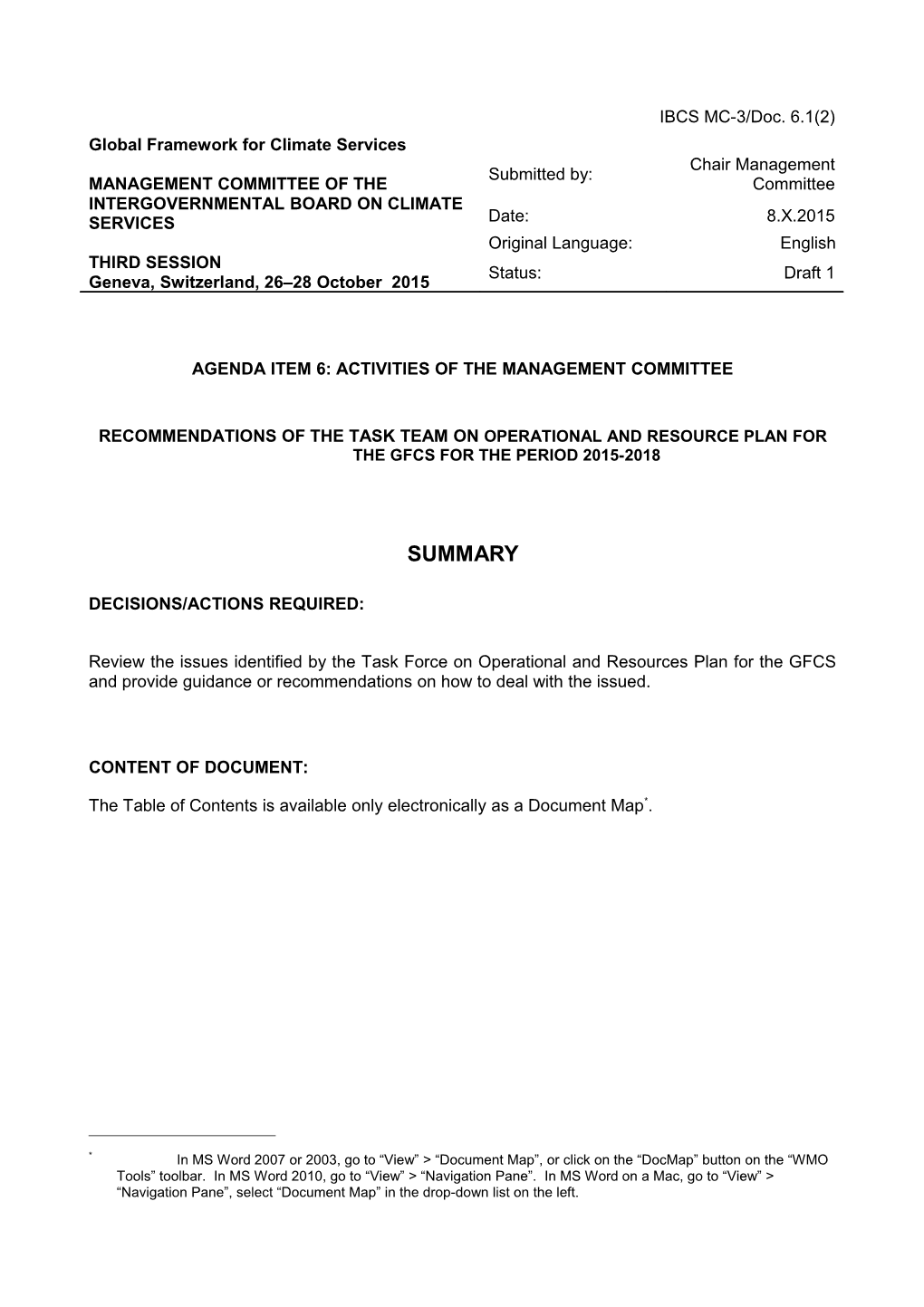 WMO Document Template s4