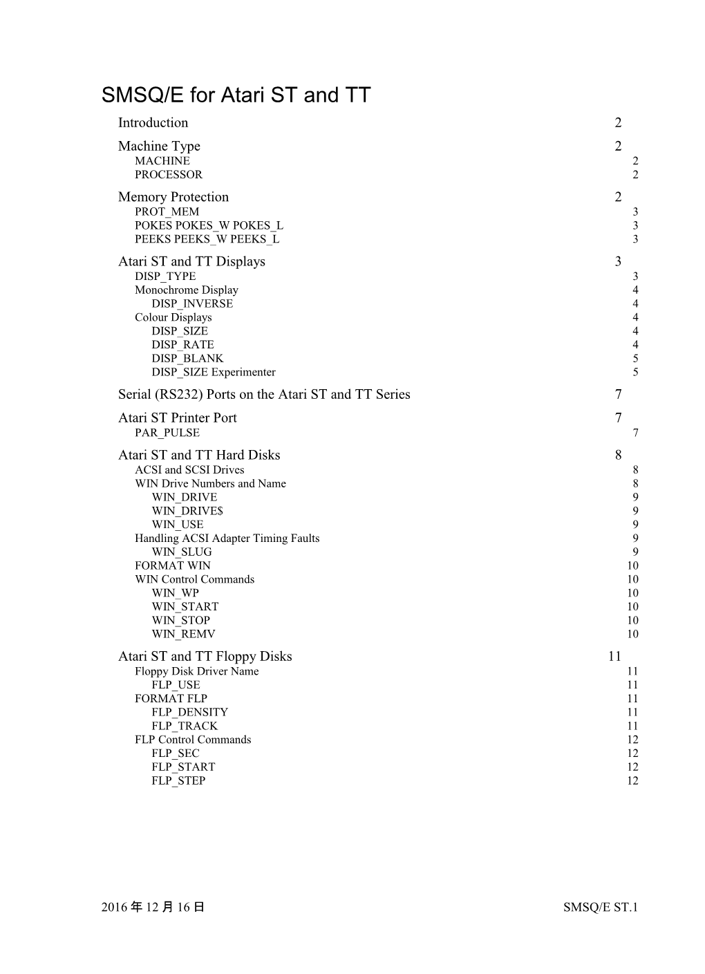 SMSQ/E for Atari ST and TT