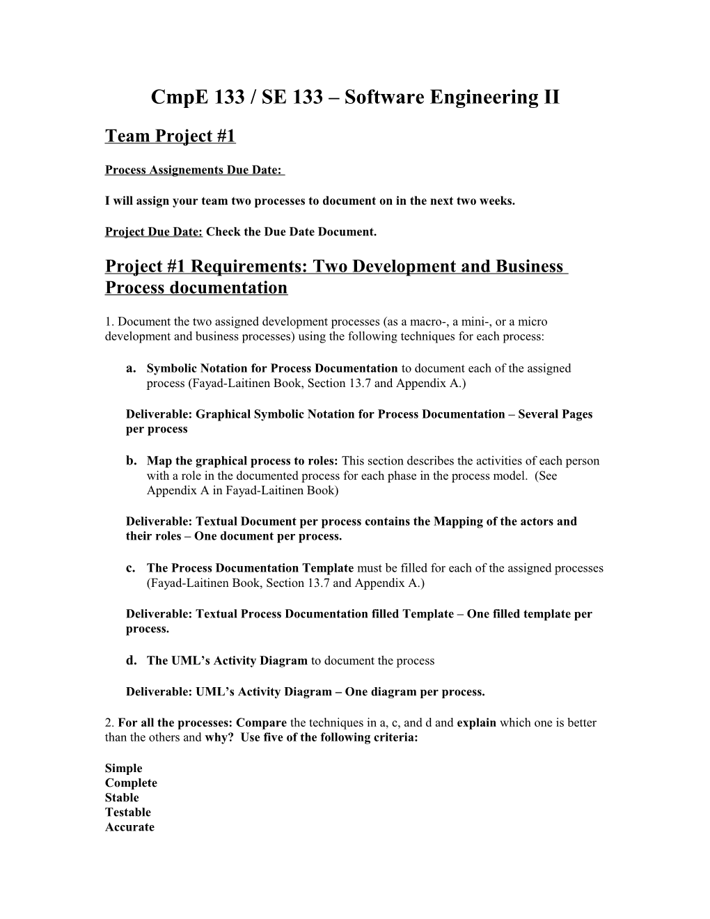 Requirements Assignment And Project Bidding