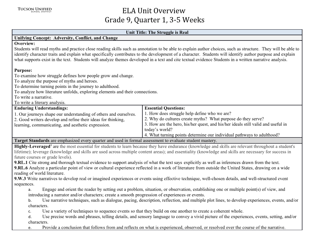 ELA, Office of Curriculum Development Page 3 of 3