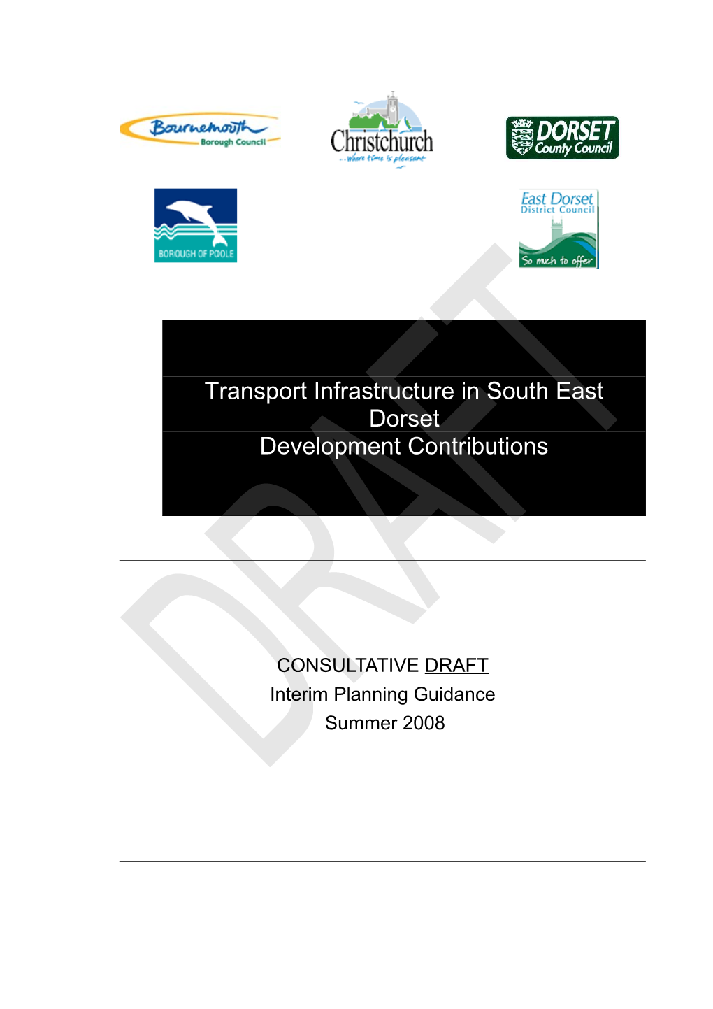 Transport Infrastructure in Se Dorset Developer Contributions