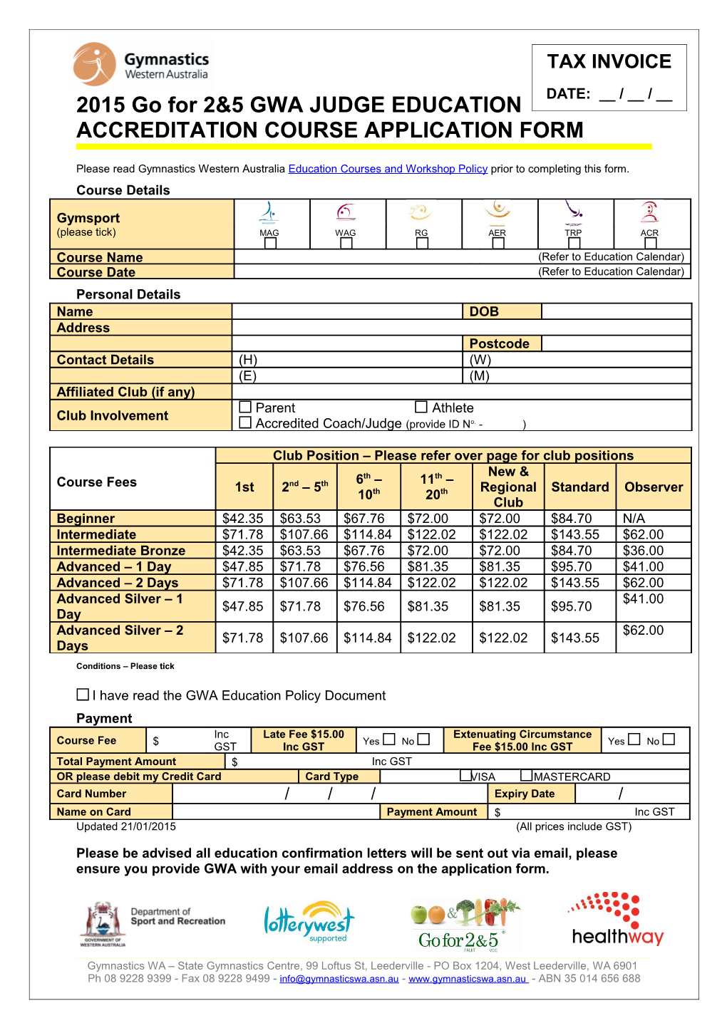 2015 Go for 2&5 GWA JUDGE EDUCATION