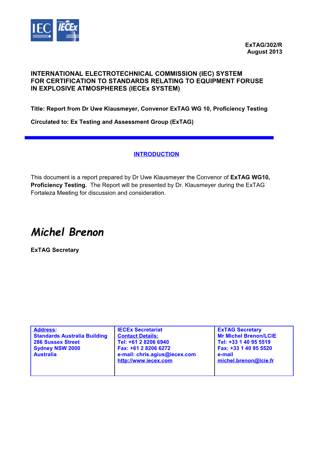 International Electrotechnical Commission (Iec) System