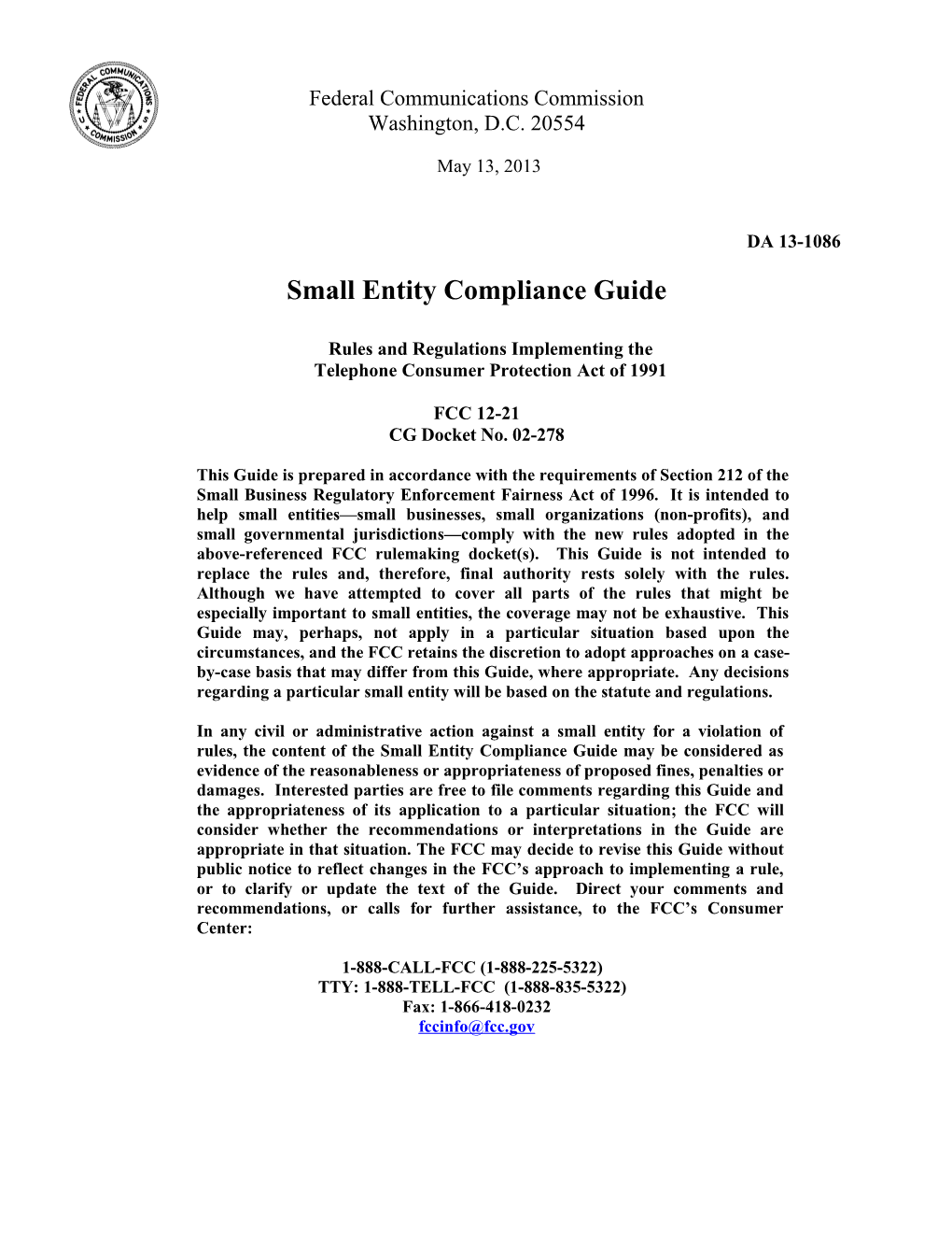 Small Entity Compliance Guide s5