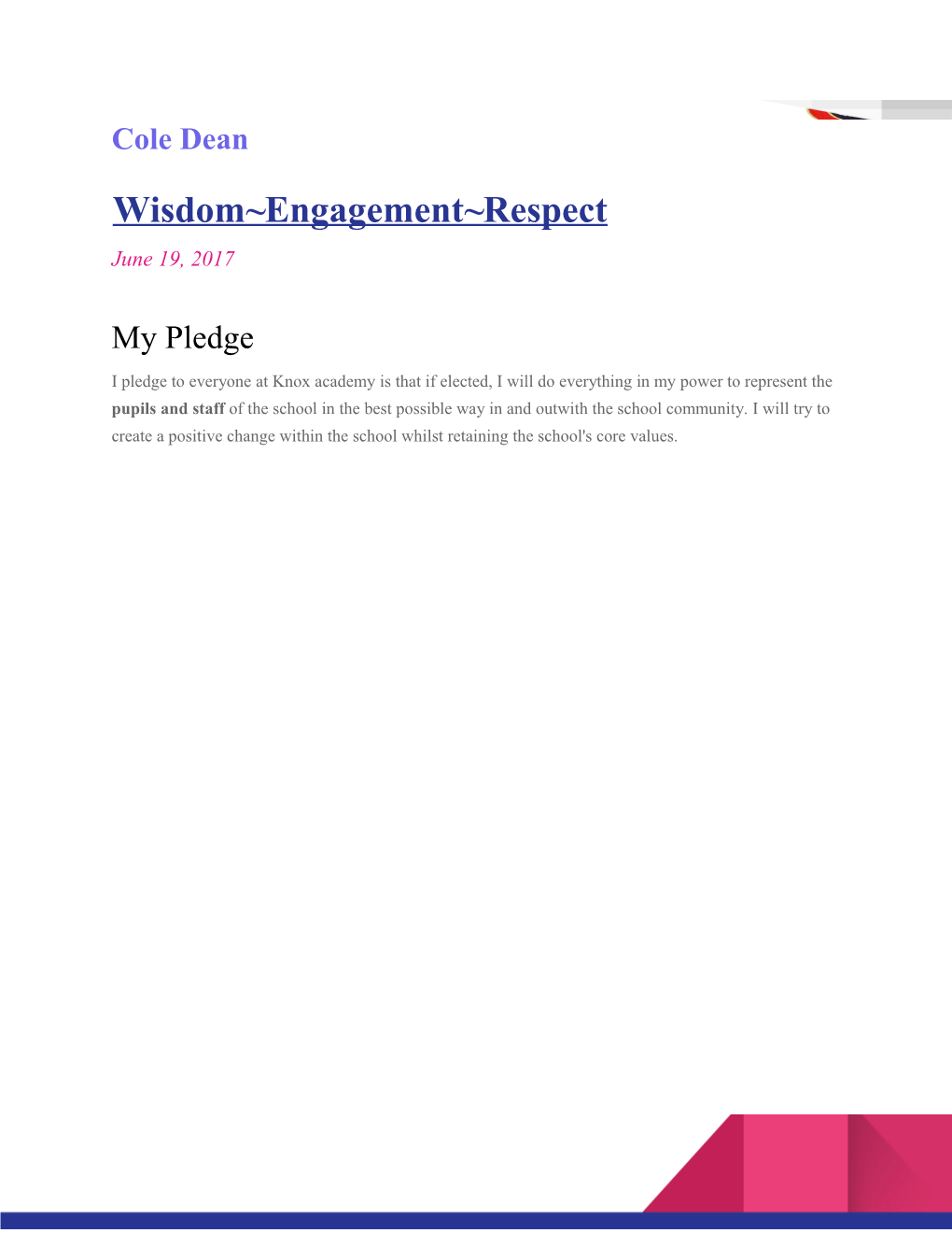 Wisdom Engagement Respect