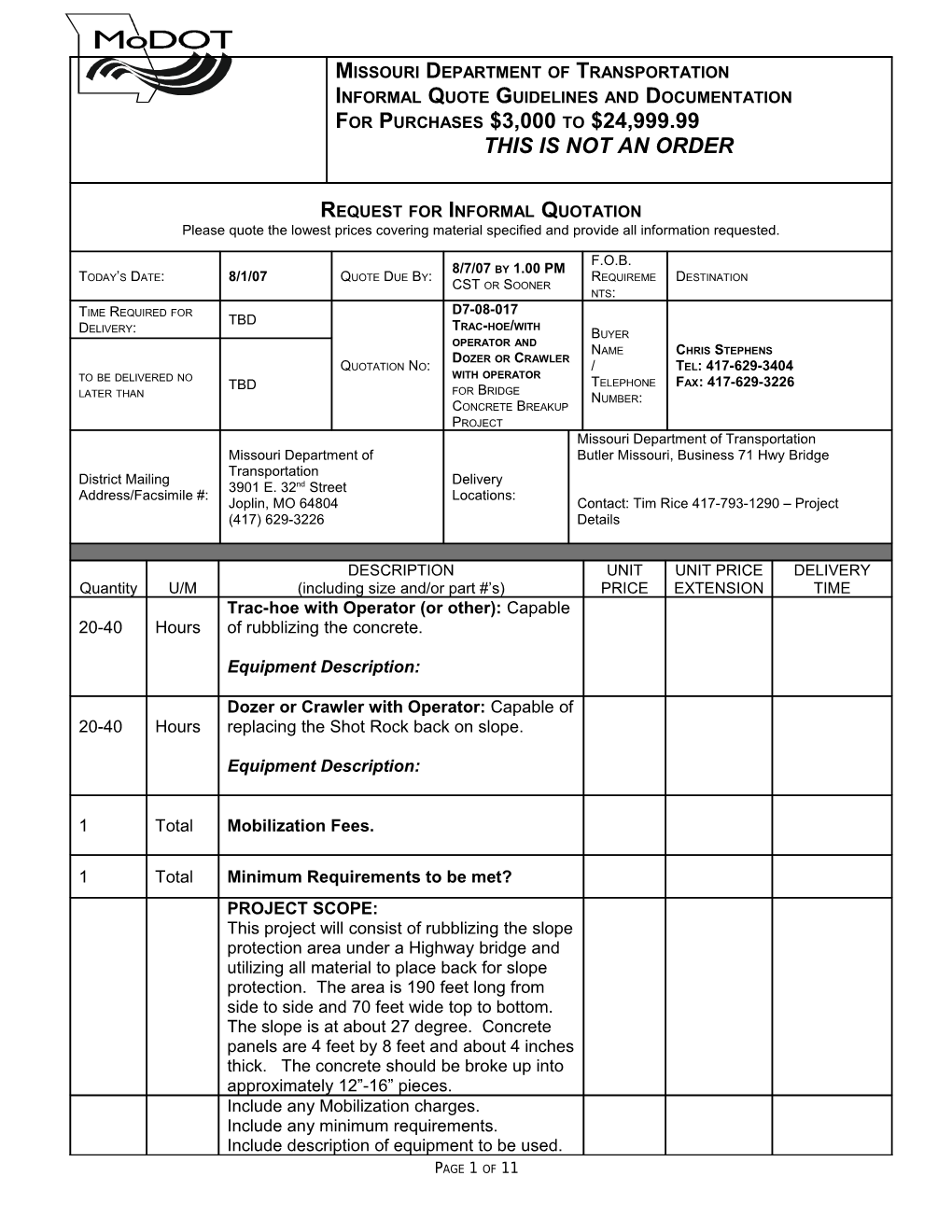 Standard Solicitation Provisions s1