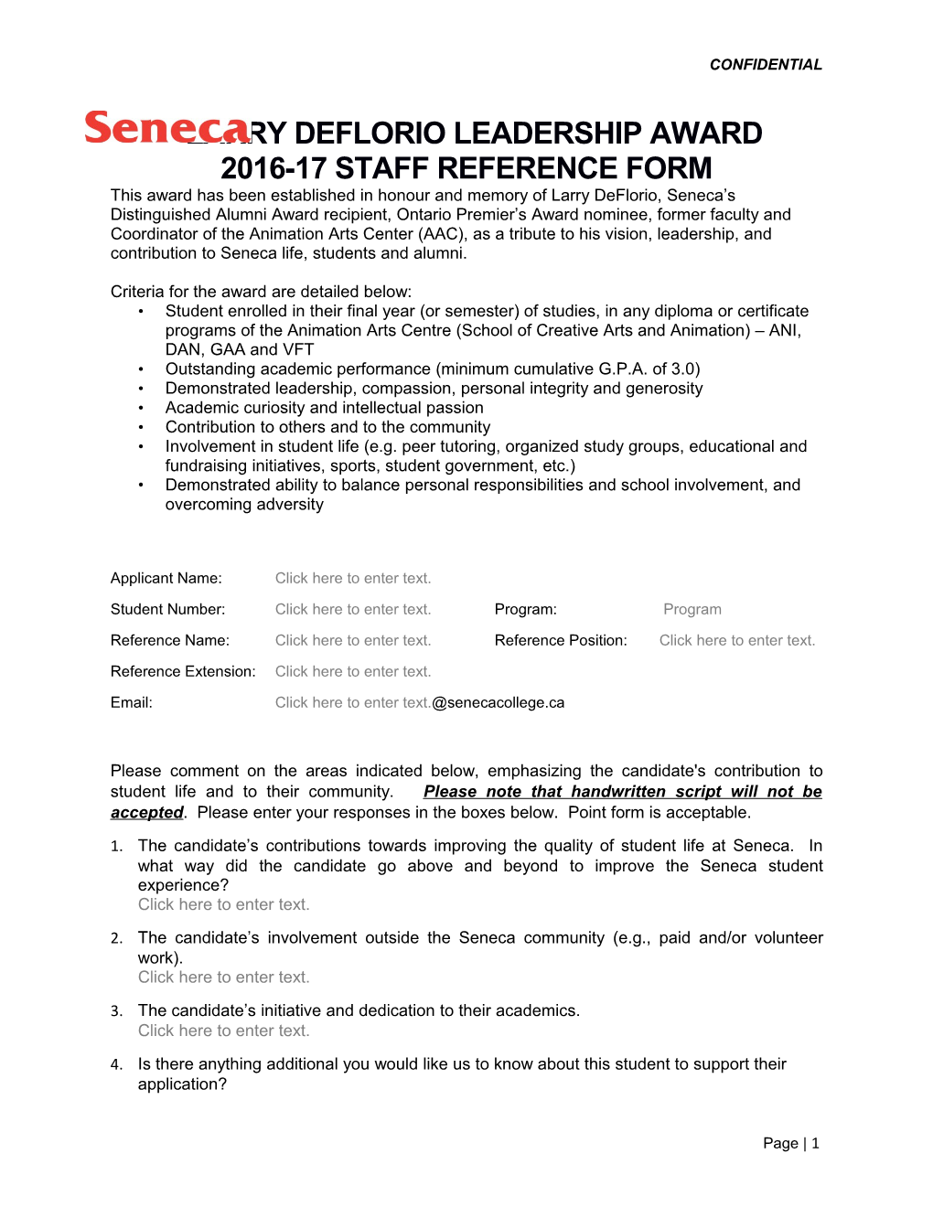 2016-17 Staff Reference Form