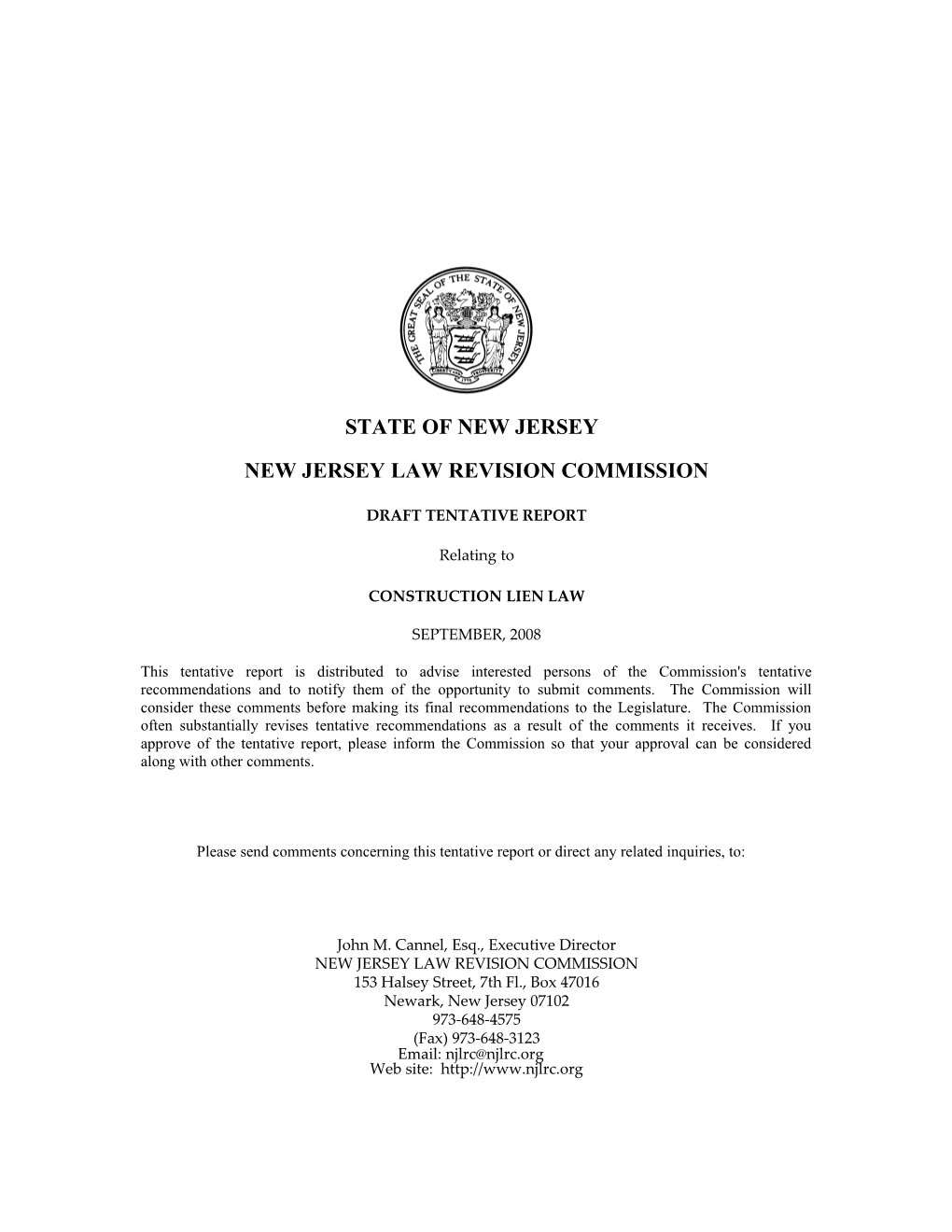 New Jersey Law Revision Commission s10