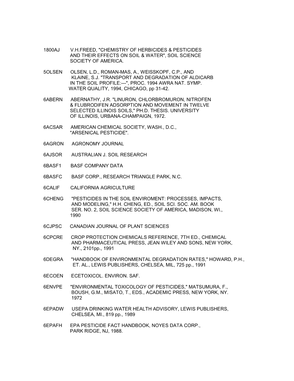 1800Aj V.H.Freed, Chemistry of Herbicides & Pesticides