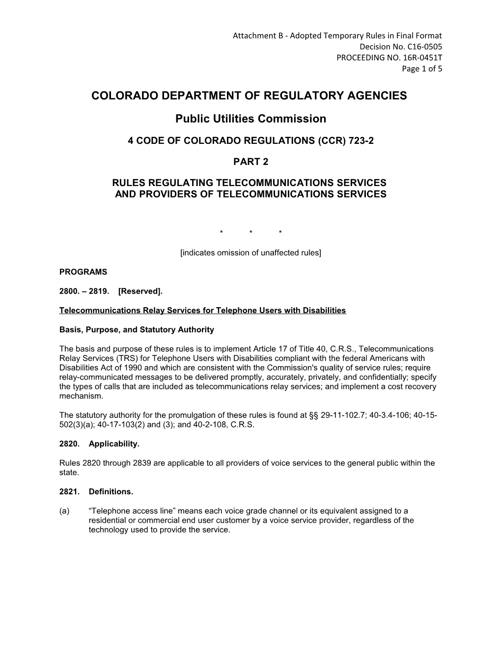 Colorado Department of Regulatory Agencies s12
