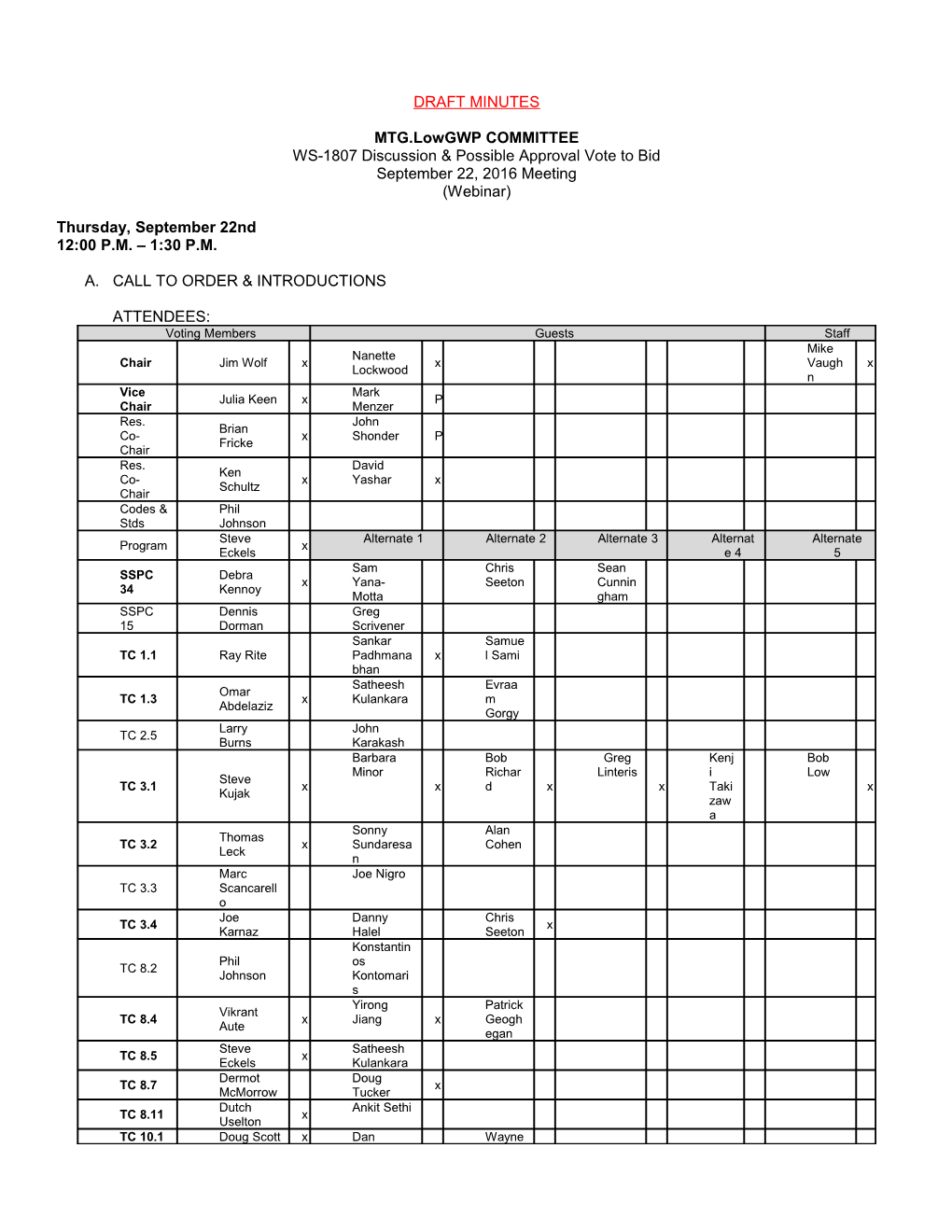 Technical Activities Committee