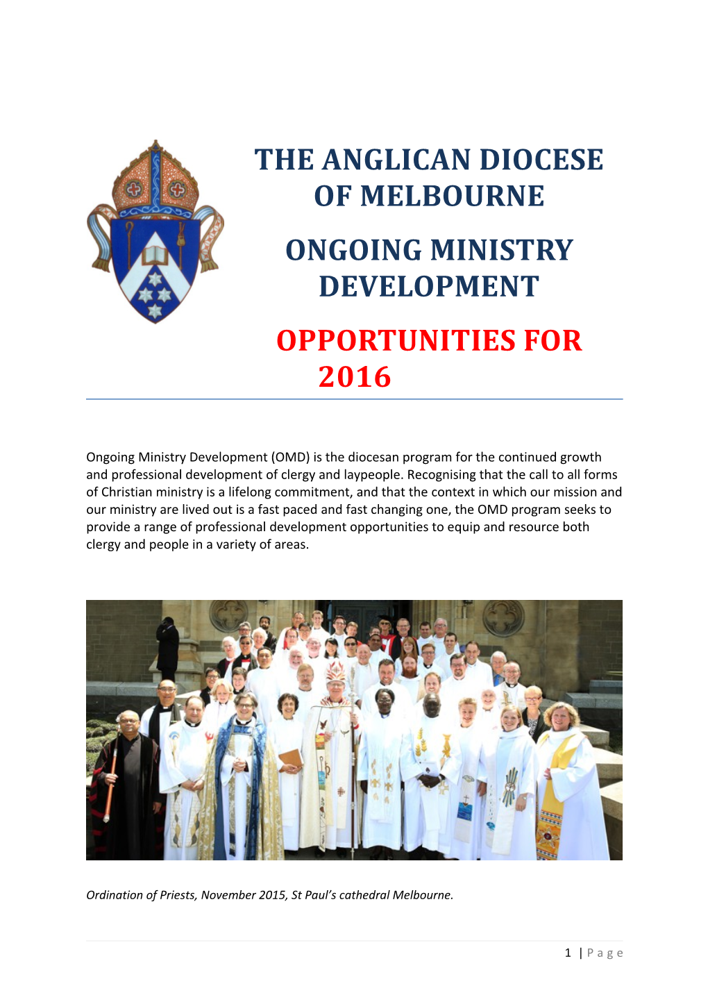 Ongoing Ministry Development