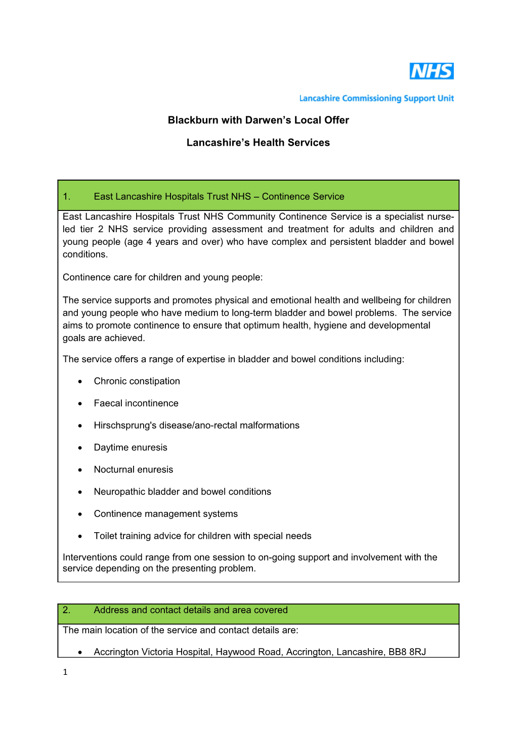 Blackburn with Darwen S Local Offer