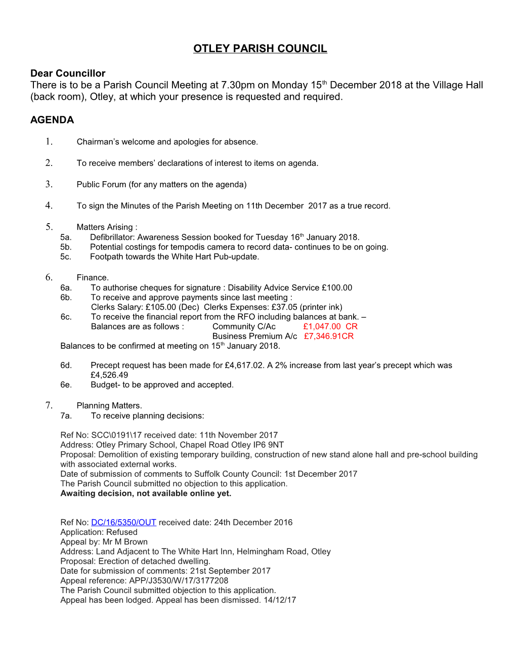 Otley Parish Council