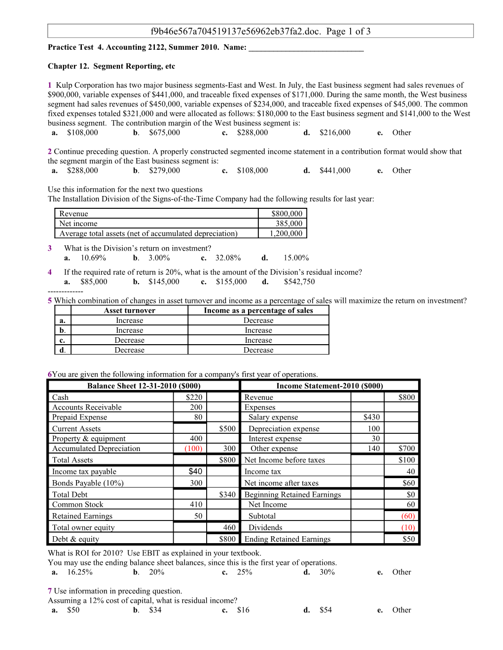 JOB ORDER COST (4 Questions)