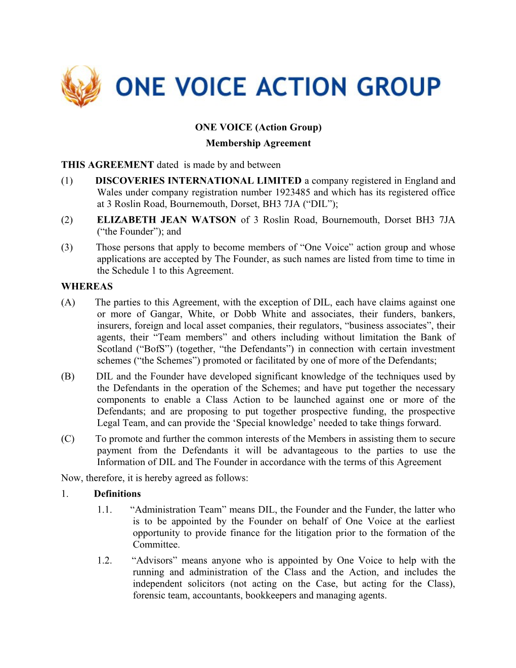 ONE VOICE (Action Group)