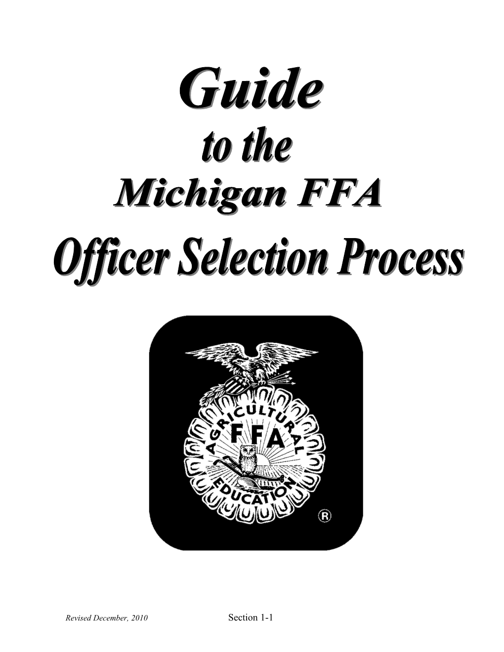 History of the FFA National Officer Selection Process