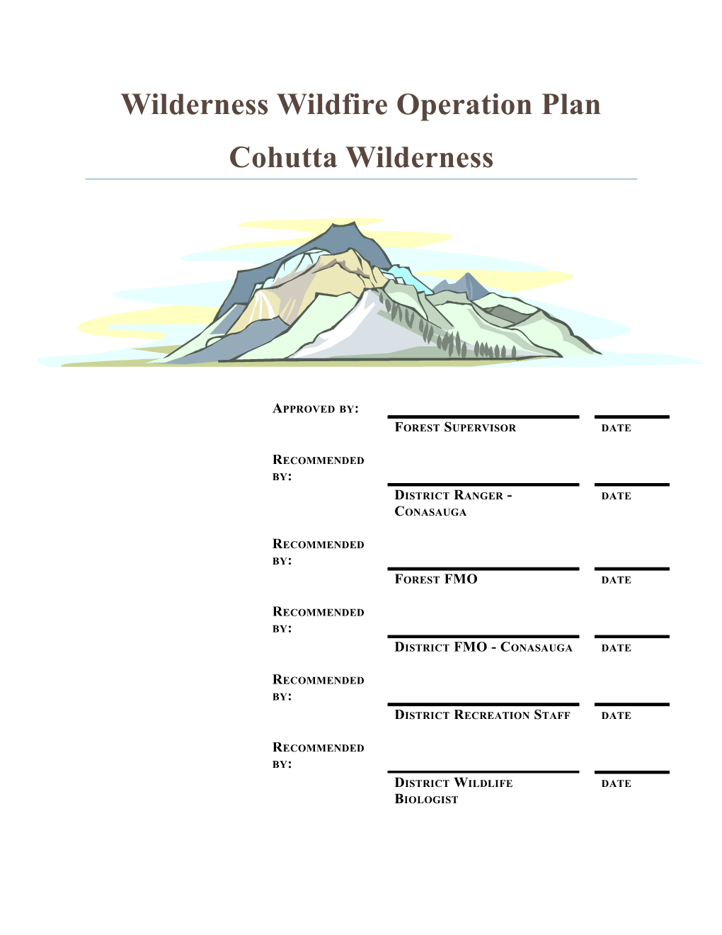 Wilderness Wildfire Operation Plan s1