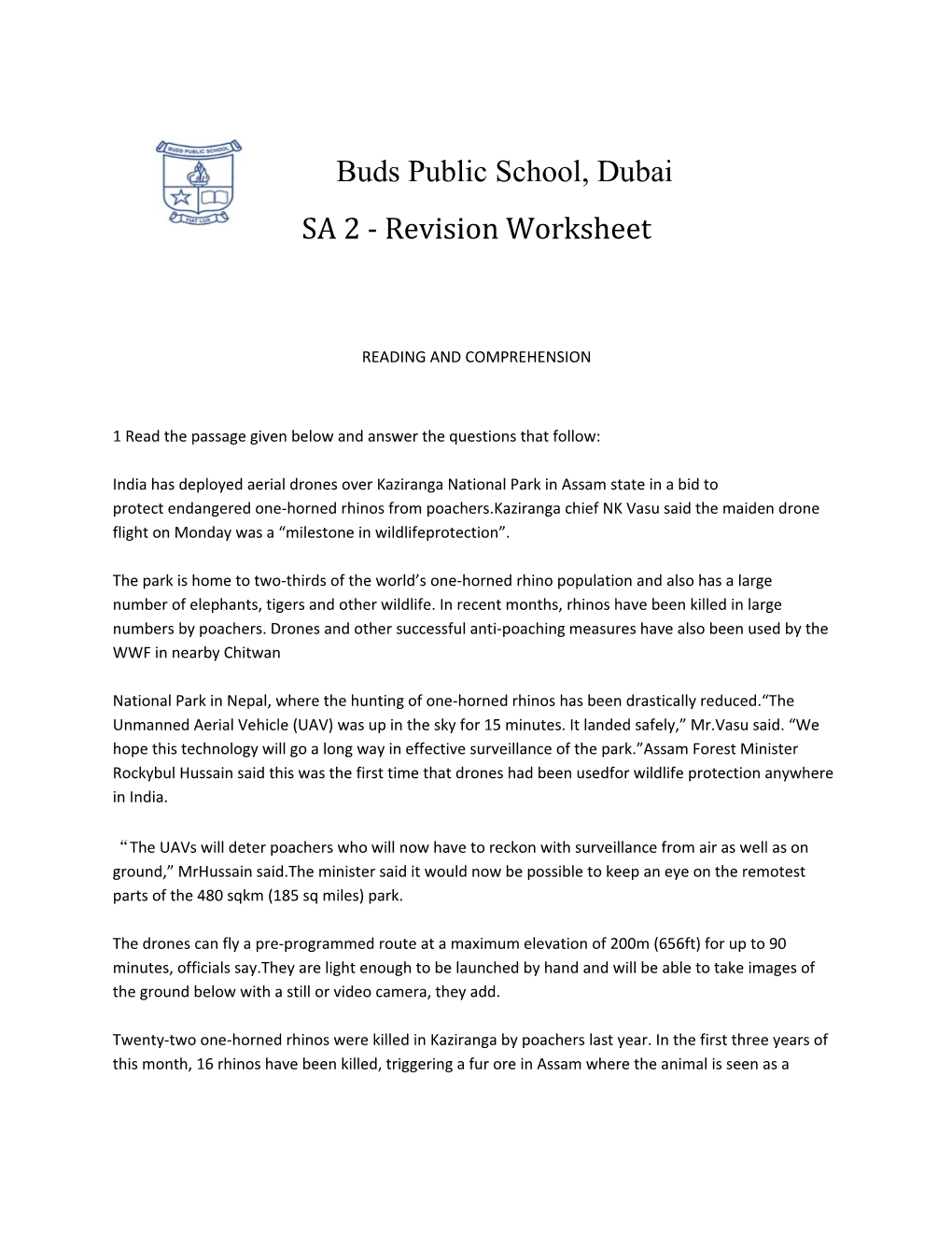 Buds Public School, Dubai