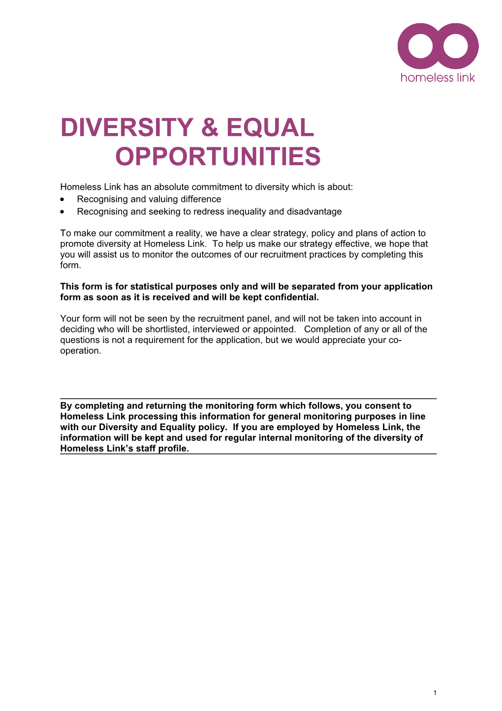 Diversity & Equal Opportunities