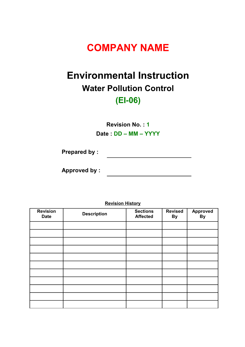 Water Pollution Control