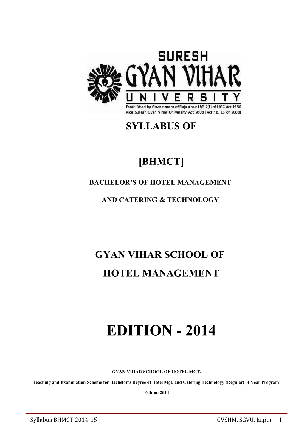 Gyan Vihar School of Hotel Mgt