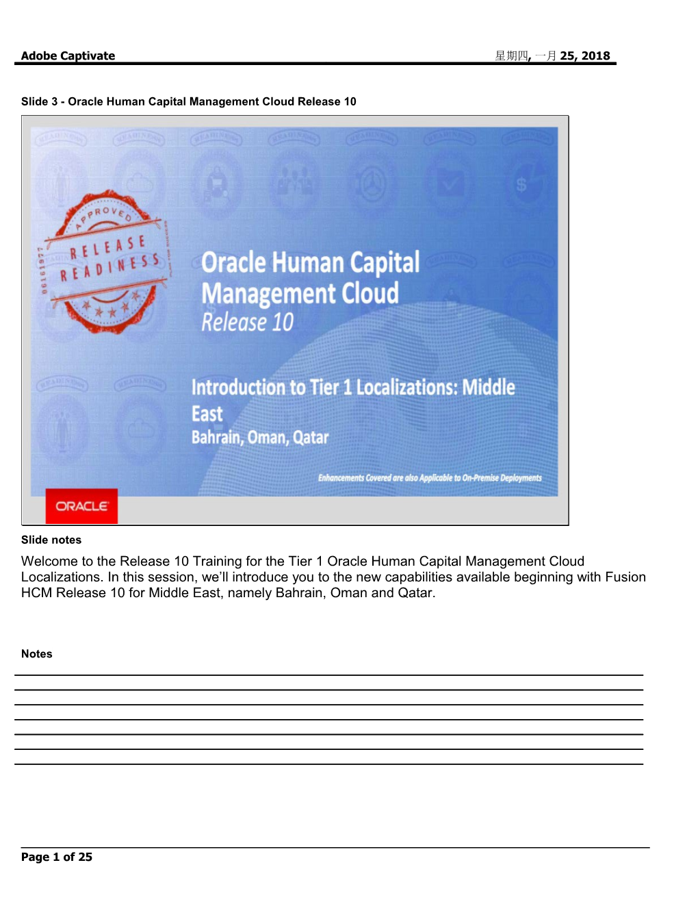 Slide 3 - Oracle Human Capital Management Cloud Release 10 s1