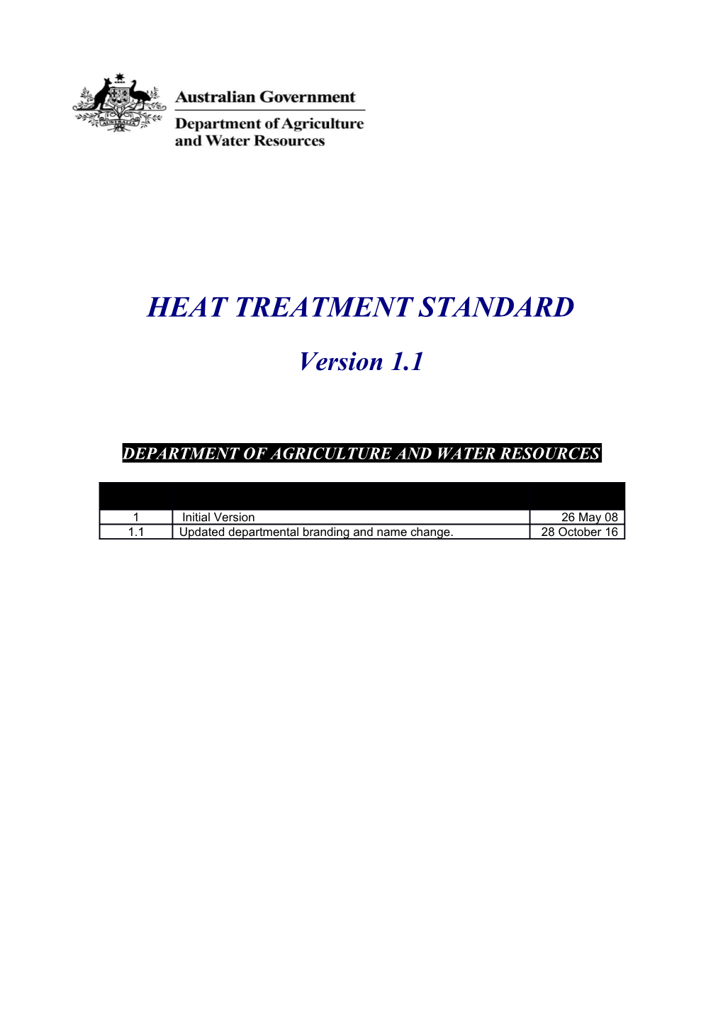 Heat Treatment Standard Version 1 2008