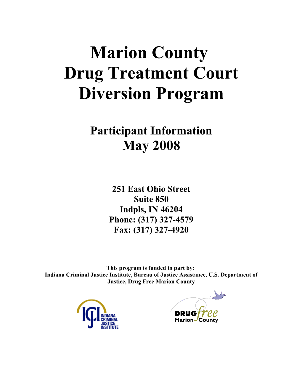 Marion County Drug Treatment Diversion Program