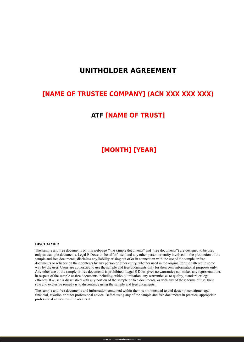Name of Trustee Company (Acn Xxx Xxx Xxx)