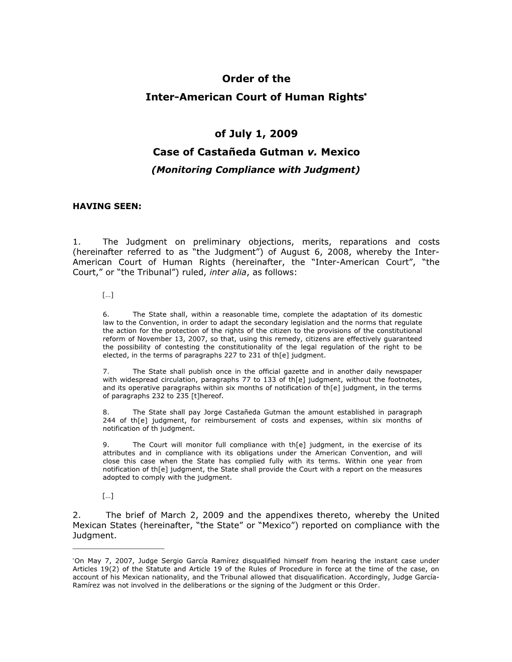 Inter-American Court of Human Rights ( s22