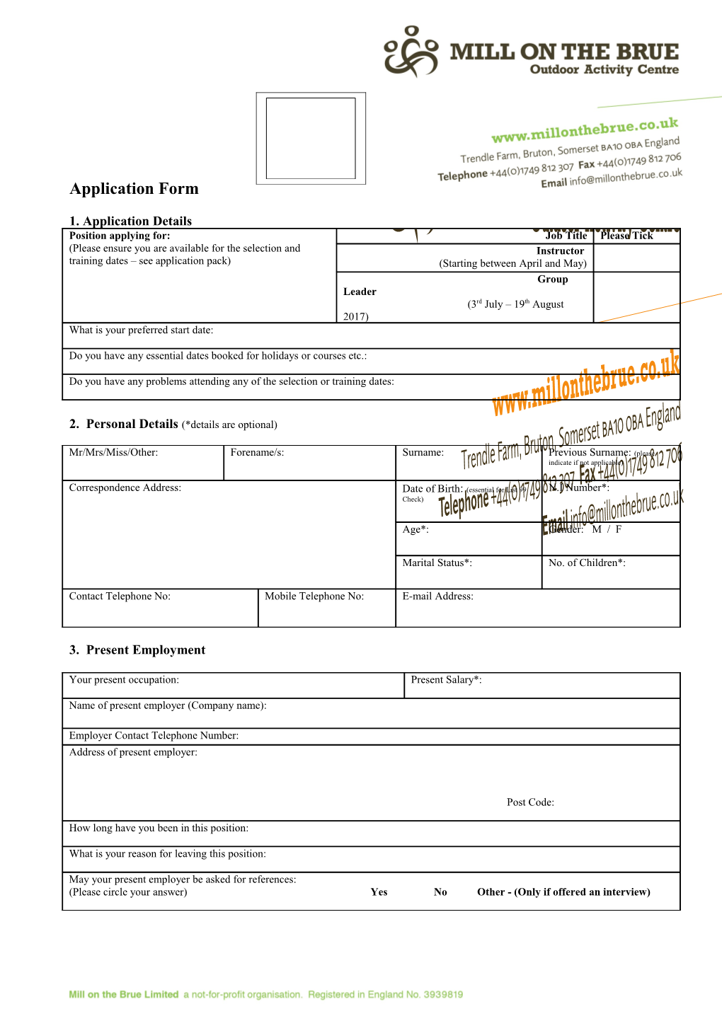 Application Form s65