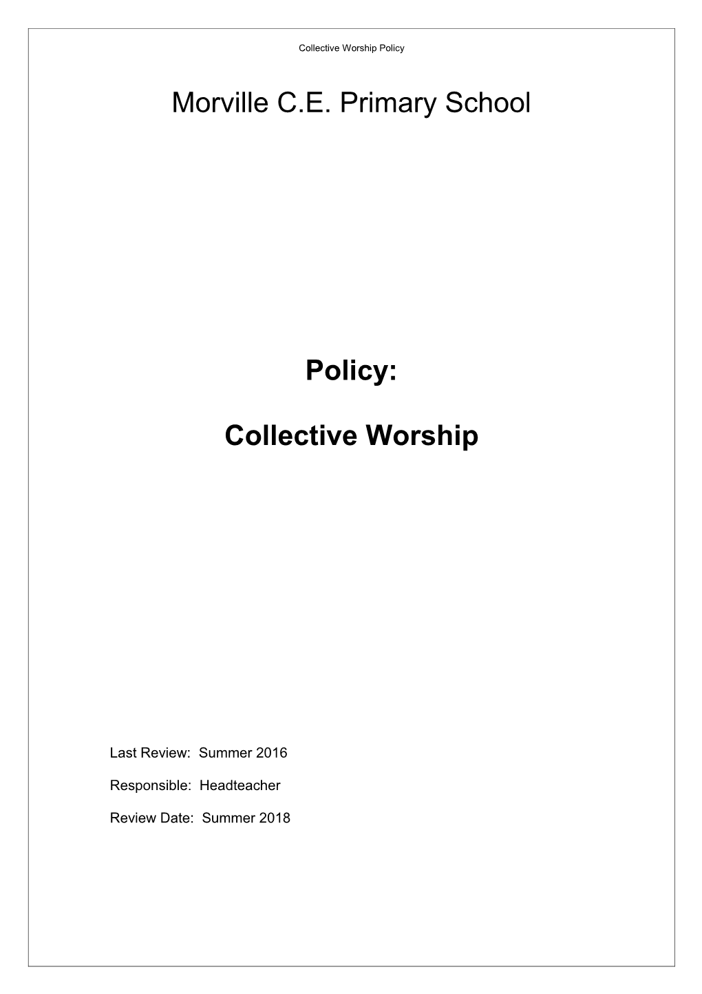 Collective Worship Policy s1